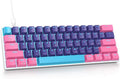 Fogruaden Wired 60% Percent Mechanical Keyboard RGB Gaming Keyboard 60 Percent Ultra-Compact 60 Percent Purple Keyboard for Win/Mac PC Gamer Easy to Carry on Trip (Purple Red Switch)