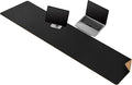 MAIDERN 63”x 15.7” Leather Desk Pad XXL Large Desk Mat Cork &amp Leather Large Mouse pad for Desk Waterproof Computer Desk Pad for Gaming Home Office (Black) …