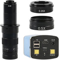 OOM 180X 120X IMX307 Autofocus HDMI 1080P Type-c PC Video Microscope C Mount Camera 20CM Working Distance for Phone Repair(with 180x Lens)