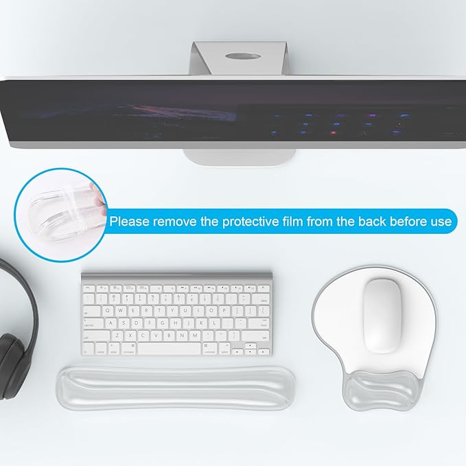 Gel Mouse pad &amp Keyboard Wrist Rest Set Ergonomic Keyboard and Mousepad with Wrist Support Keyboards Wrist Rest Computer Keyboards Pad Cooling Gel Clear