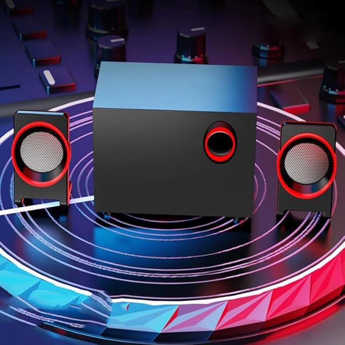 Desktop Computer Speaker Powered Super Bass Subwoofer 3.5mm Wired Dust-Proof Soundbox Home Speakers