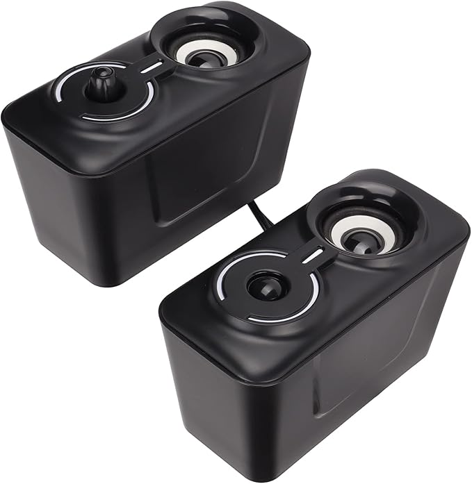 USB Speaker Desktop Computer Wired Speaker Game RGB Luminous Subwoofer Box Speaker for Laptops Video Cameras Monitors and TVs