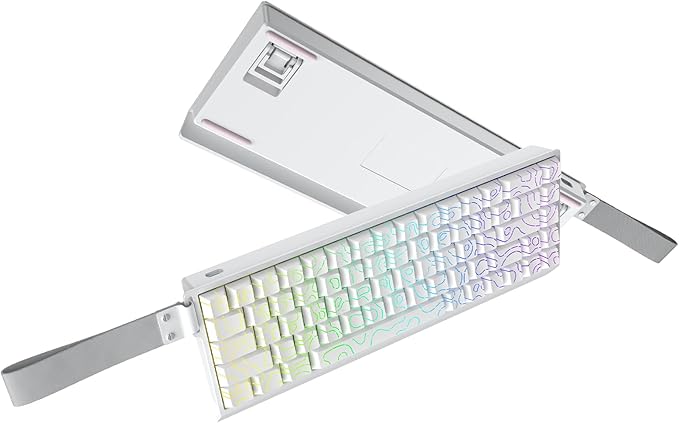 Mer68 Wired 68 Keys Magnetic Switch Mechanical Keyboard 8KHZ Polling Rate/Latency As 0.125MS/256KHZ Single Key Scan Rate/ARGB/ Hot Swappable Gaming Keyboard(White)