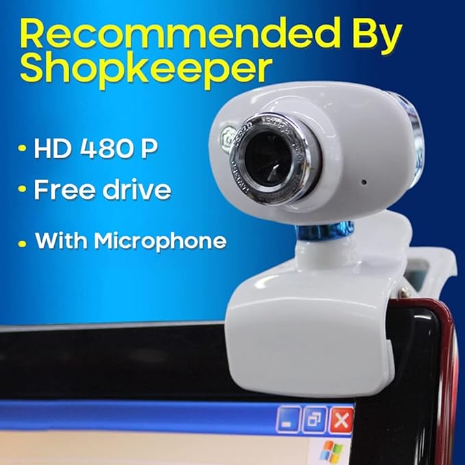 480P Camera Desktop Laptop Microphone Clip Video Spring Design High Precision