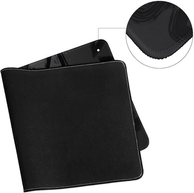 Black Gray Star Mouse Pad Large Desk Mat Extended Keyboard Mouse Pad with Non-Slip Base and Stitched Edge Mouse Mat Desk Pad 30x16 Mouse Pads for Desk Home Office Gaming
