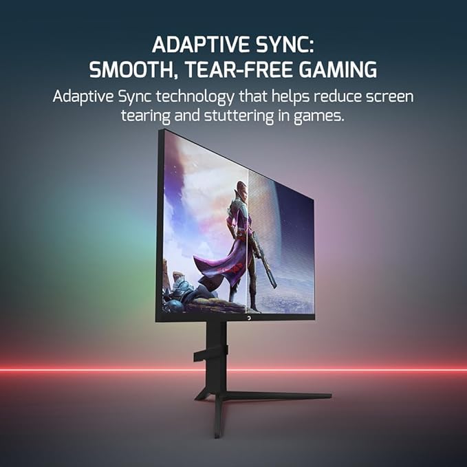 GAMEPOWER Rapid 27 inch Gaming Monitor 360Hz 1ms 1080P Flat IPS HDR10 Height/Tilt/Swivel/Pivot Adjustable RGB Anti-Glare Display HDMI/DP/USB FreeSync G-Sync 350 cd/m² Bright LEDs Laser Logo