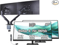 HP Series 3 Pro 327ph 27 FHD IPS Monitor with 5ms Response Time Built-in 2x2W Speakers Anti-Glare Flicker Free VESA Mount (100mm) HDMI (B0CG8UT#ABA) 2 Pack w/DKZ Hub &amp ErgoFlexy Dual Mount A