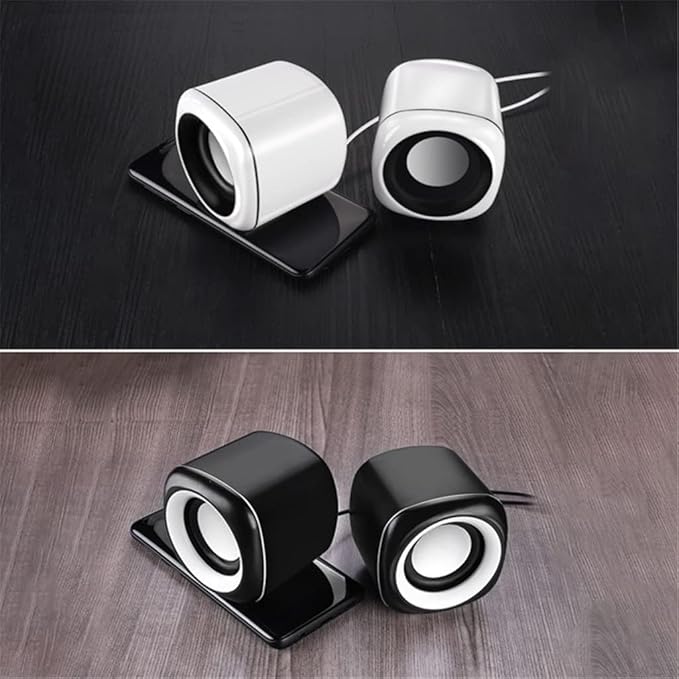 Computer Speakers for Desktop Computer Speaker Deep Bass Sound Loudspeaker USB Mini Audio Speakers for Laptop Notebook Desktop PC Multimedia Loudspeakers(B)
