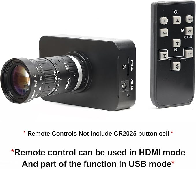MOKOSE 4K HDMI Industry Camera C/CS-Mount Teaching Webcam with 10-50MM Telephoto Zoom Manual Lens
