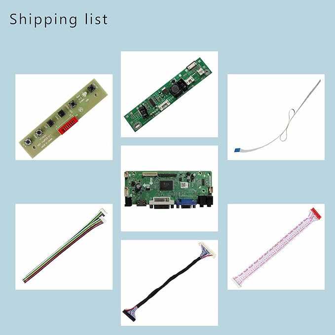 VGA Audio Controller Board for 1920x1080 LM215WF4-TLE9 LM230WF5-TLD1 M236HGE-L10 30Pins LVDs LCD Screen 21.5 23 23.6