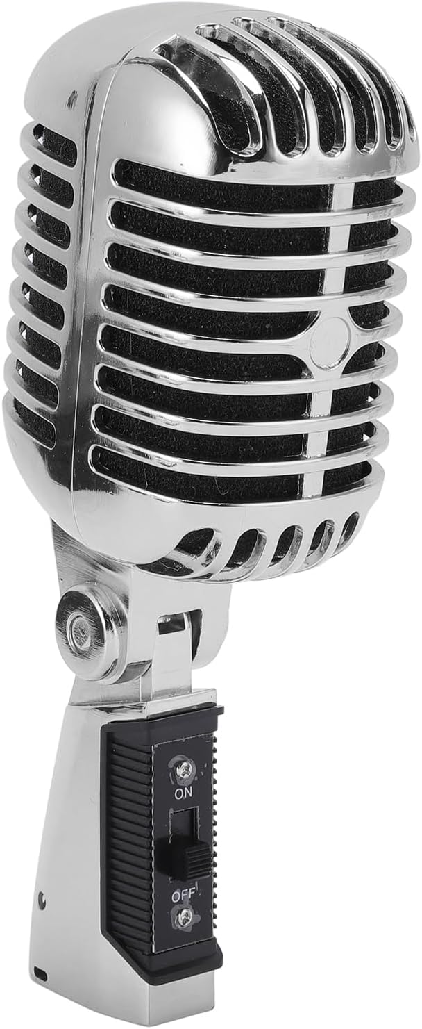 Stage Microphone Dynamic Microphone with Cardioid Pattern and Soundproof Housing for Live Performances KTV Suitable for Harsh Conditions Adjustable Mic for Studio Recordings