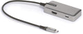 StarTech.com 4-in-1 USB C Hub with Extra Long Cable 4K 60Hz HDMI Alt-Mode 100W Power Delivery 10Gbps Fast Speed Type C Expansion Hub Portable Mini Docking Station for MacBook - TAA