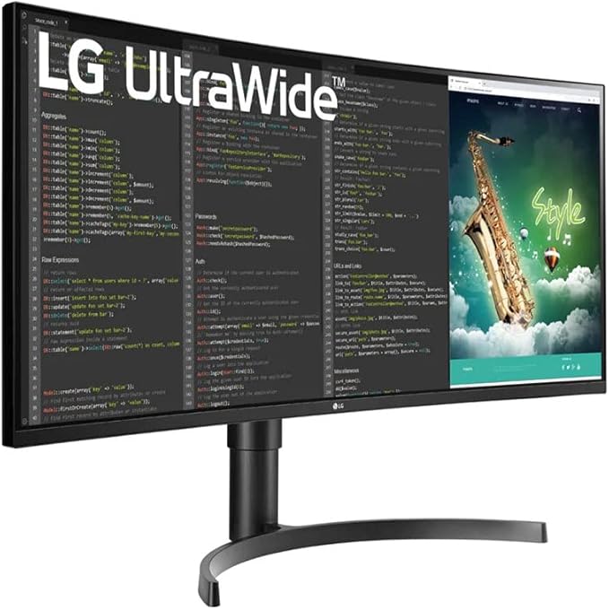 LG 35” 35BN75CN-B VA HDR QHD UltraWide™ Curved Monitor (3440x1440) with 100Hz Refresh Rate 5ms(GTG) USB Type-C™ AMD FreeSync™ Dynamic Action Sync Black Stabilizer MaxxAudio® &amp Ergonomic Desi