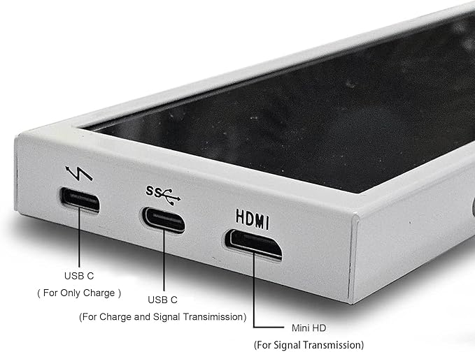 VSDISPLAY 7.84 Inch 1280x400 IPS Mini Monitor Stretched Bar LCD Display with White Case as PC/Computer/Laptop Speed Temperature CPU GPU Monitoring Secondary Screen