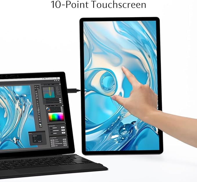 SOTSU FlipAction Touch 14 Portable Monitor | FHD IPS 10-Point Touchscreen | 400 Nits | 100% sRGB | Rotatable | Robust &amp Lightweight | Tempered Glass | USB-C &amp Mini HDMI | for Windows Android