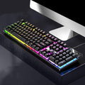 104-Key Mechanical Gaming Keyboard - Backlit USB Wired Mixed Light (Black)