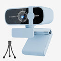 C28 1080P Webcam with Privacy Cover and Tripod Stand PC Camera with Noise-Canceling Mic Auto Light CorrectionPlug and Play Web Camera for Streaming Zoom/Skype/Facetime/YouTubeBlue