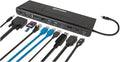 Manhattan USB-C 11 in 1 Docking Station -for 3 Display Monitors Connect &amp Charge Devices-USB C to 4K HDMI/DP 1080p VGA &amp 3 USB 100W PD Ethernet SD Card Reader 3.5 mm Aux –3 Yr Mfg Warran