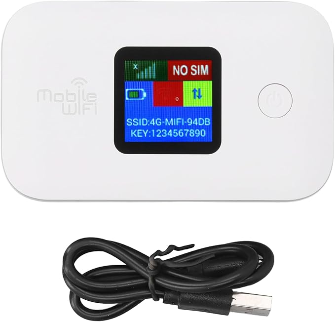 4G Portable 300Mbps 10 Users Sharing 3000mAh Mobile Router Support Secure Encrypted Network Fast Stable Internet Access for Phone Laptop Tablet