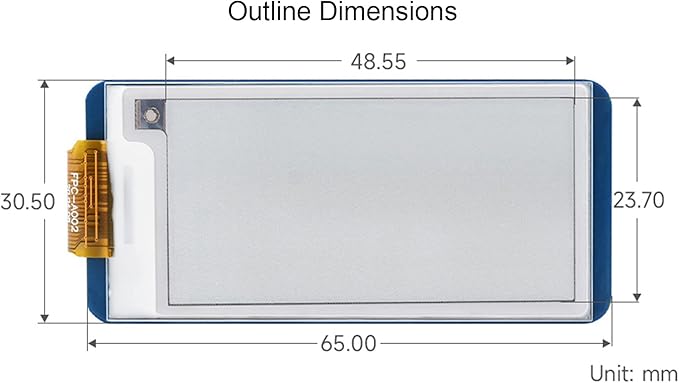 2.13inch E-Paper HAT (G) 250x122 Pixel Red/Yellow/Black/White Four-Color E Paper Screen LCD for Raspberry Pi 4B/3B+/3B/2B/Zero/Zero W/Zero WH/Zero 2W/Jetson Nano/Ardui/STM32 etc. SPI Interface