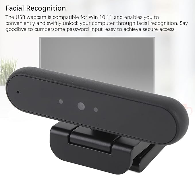 1080P Webcam Full HD Recognition Webcam with Microphone Noise Reduction USB C Computer Web Camera for Online Studying Conference