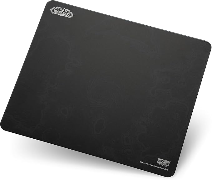 Blizzard Wow Game Glass Mouse Pad Tempered Glass Hard Mousepad for Gaming Ultra-Smooth Surface for Top Precision &amp Speed Easy to Clean Non-Slip Rubber Base 13.8in*11.8in (Azeroth-Black)