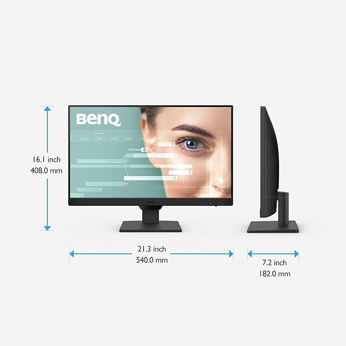BenQ GW2490 24 Computer Monitor 100Hz FHD 1920x1080p IPS Eye-Care Tech VESA Mount Thin Bezel Low Blue Light Adaptive Brightness Wall Mount Built-in Speakers DisplayPort HDMI Port2