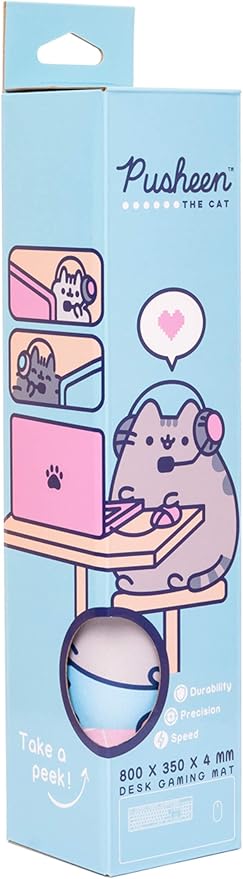 Grupo Erik XXL Mouse Pad - Pusheen Gifts for Cat Lovers | Gaming Desk Mat 31.5 x 13.8 inches Non-Slip Rubber Keyboard &amp Mouse Mat Large | Gaming Gifts Gamer
