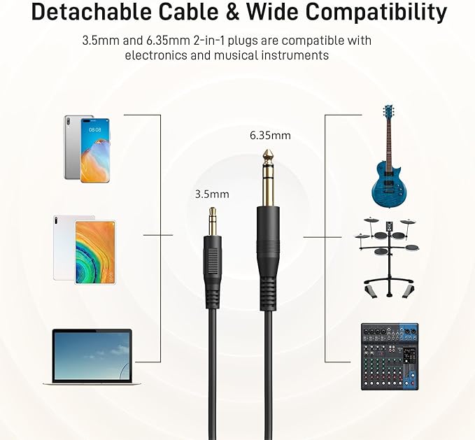 MAONO HD300T USB/XLR Podcast Microphone and MH601 Pro Studio Monitor Headphones