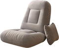 Floor Seat Convertible Sleeper Chair with Pillow No Assembly Required Adjustable in 5 Levels Comfortable and Versatile Ideal for Gaming Reading Meditation(Gray)