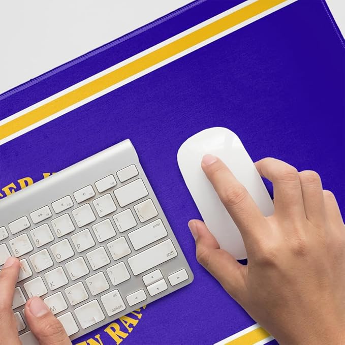 West Chester Golden Rams Primary Logo Stripes Large Gaming Mouse Pad Desk Mat with Stitched Edges Non-Slip Base for Gamer Home and Office 31.5 x 15.7