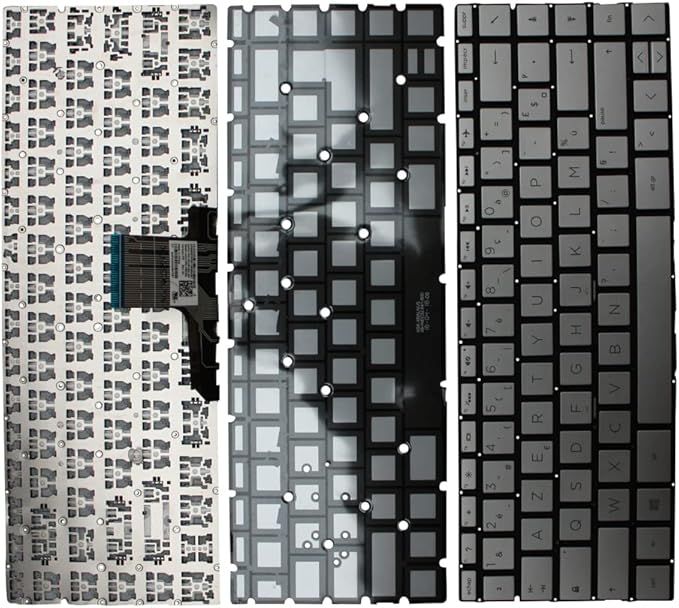 Power4Laptops French Layout Backlit Silver Replacement Laptop Keyboard Compatible with HP Pavilion 13-an1061TU