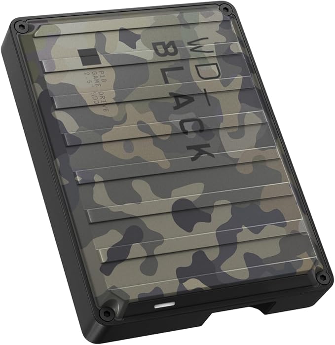WD_BLACK P10 6TB Portable External Hard Drive Game Drive Compatible with PlayStation Xbox PC and Mac Save up to 150 Games One Month Subscription to Discord Nitro - CAMO