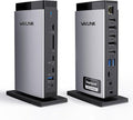 WAVLINK DisplayLink Docking Station 3 Monitors with 130WPD Power Adapter USB C Laptop Dock for M1/M2/M3/M4/Mac and Windows Thunderbolt 4/3