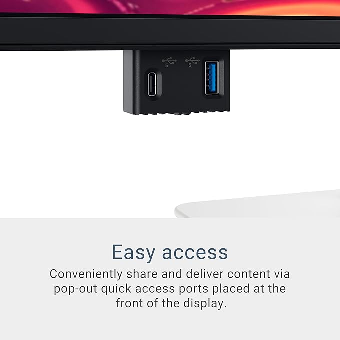 Dell 27 Plus 4K USB-C Monitor - S2725QC - 27-inch 4K (3840 x 2160) 120Hz 16:9 Display AMD FreeSync Premium sRGB 99% Integrated Speakers 1500:1 Contrast Ratio Comfortview - Ash White