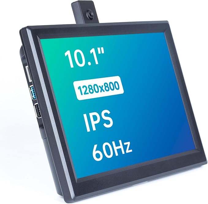 SunFounder 10.1'' IPS Display for Raspberry Pi - 10.1 Inch Portable Laptop Monitor 1280*800 Resolution Cooling Fan (Non-Touch)