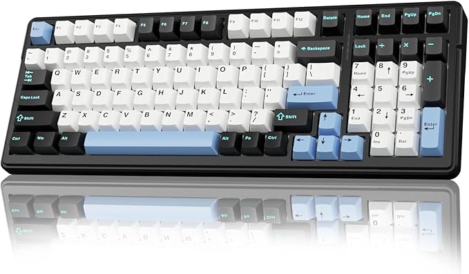 AULA F99 Wireless Mechanical KeyboardTri-Mode BT5.0/2.4GHz/USB-C Hot Swappable Custom KeyboardPre-lubed Linear SwitchesRGB Backlit Gaming Keyboards for PC/Tablet/Xbox/PS4/PS5 (Renewed)