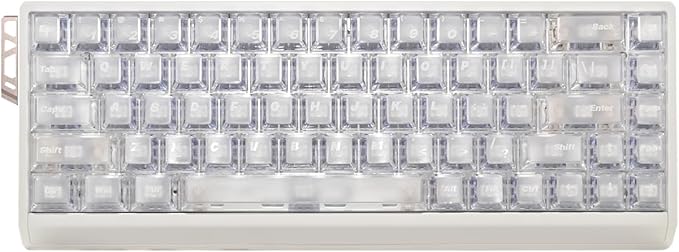 ATK Gaming Keyboard 68RX Wired Magnetic HE Keyboard White Supports Rapid Triggers 8 KHz Polling Rate 6 Layer Cushion Structure Transparent Design Genuine Product