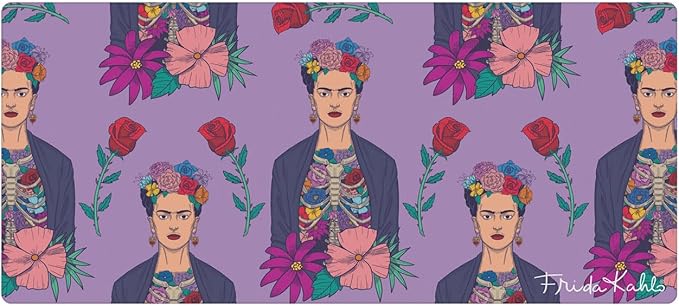 Head Case Designs Officially Licensed Frida Kahlo Pattern Floral Art 37.4 x 15.75 x 0.16 inches (900 x 400 mm) - XL Gaming Office Desk PC Keyboard Mouse Mat Pad