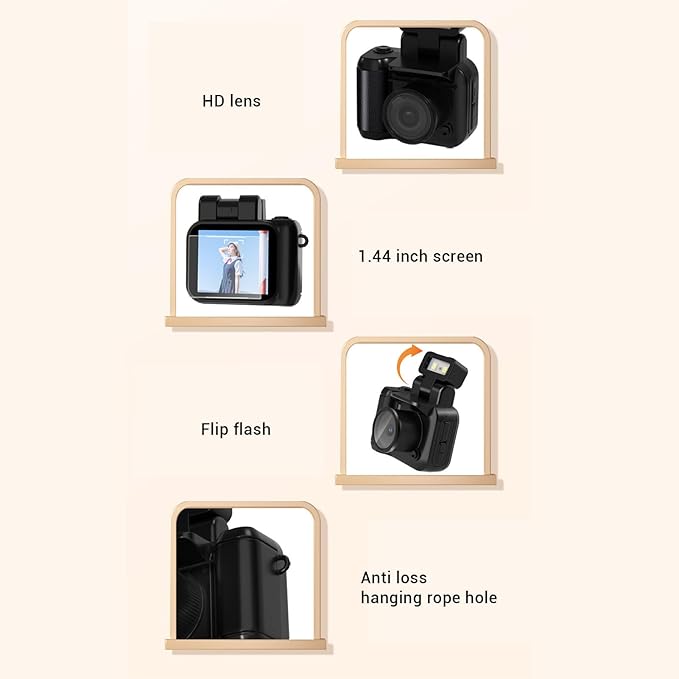 Greensen Pocket Size 2MP Camera 1080P Resolution 600 Mins Battery Flashlight Micro Video Camcorder for Daily Use Special Events