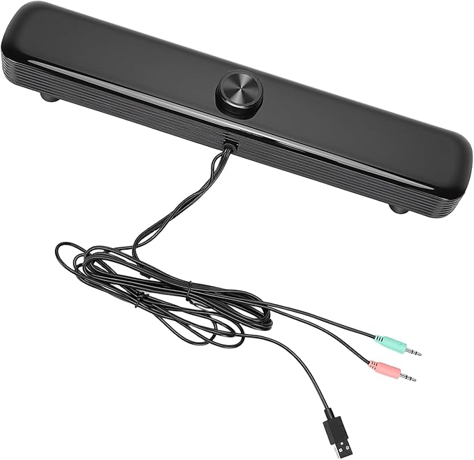 Focket Computer Speakers 3D Stereo Sound USB Desktop Speaker with Breathing LED Lights and Anti Slip Design for PC Laptop Monitor