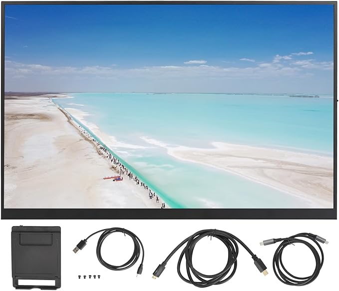 SUNGOOYUE 18 Inch Portable Display High Refresh Rate IPS Screen with Built in Dual Speakers for PC Cell Phone PS3 iOS Tablets (120HZ)