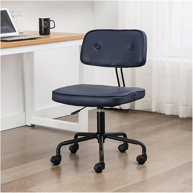 Adjustable Office Computer Chair with Armrest Office Chairs Office Furniture Home Soft Cushion Computer Armchair Lift Swivel Gaming Chair(Blue)
