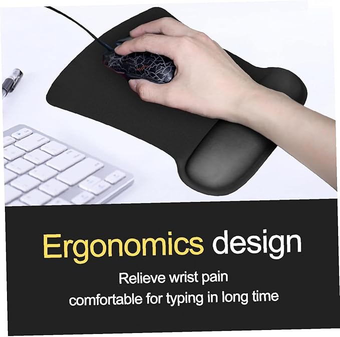 Nsipan Custom Mouse Mat with Wrist Support Ergonomic Personalized Mouse Pad with Photo Logo Text Custom Mouse Mat with Memory Foam Rest for Office Home Computer