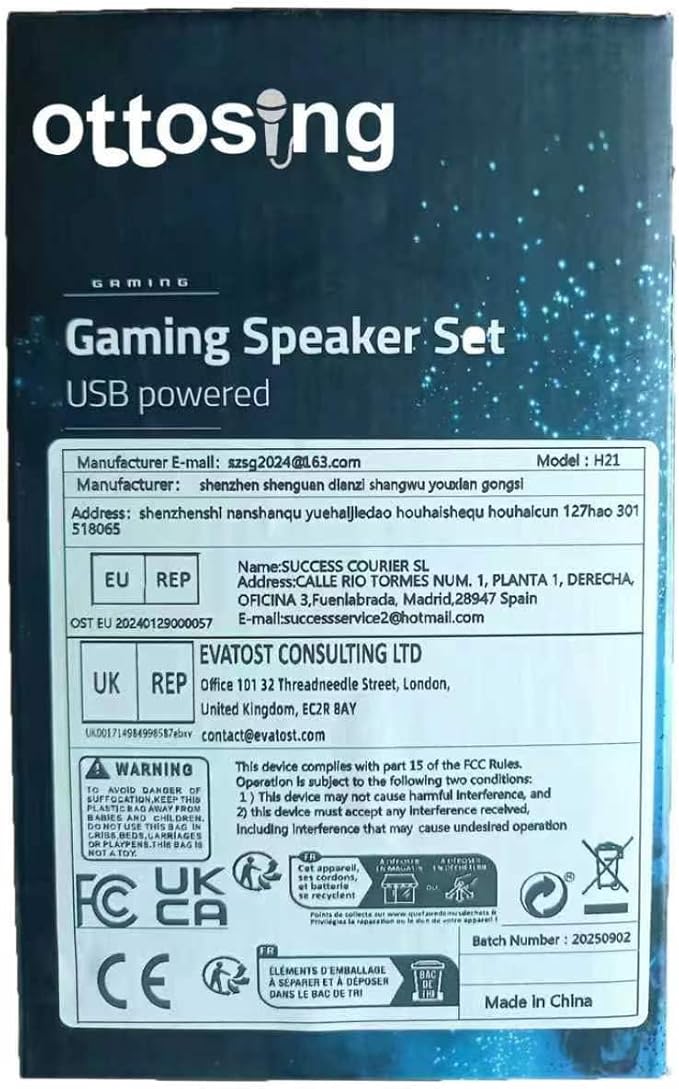 H21 Computer Speakers for Desktop PC Full Stereo Sound USB-Powered Gaming Monitor Speaker with 3.5mm Aux Multimedia for Laptop/Desktop/Tablets/Phone(Black)