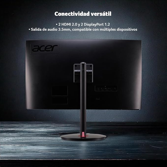 acer Nitro 27 1500R Curved Full HD PC Gaming Monitor | AMD FreeSync Premium | 240Hz | 1ms VRB | Speakers | HDR10 | ErgoStand | VESA Mounting Compliant | 1 x DP 1.4 &amp 2 x HDMI 2.0 | XZ270 X2bmiiph