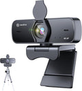 4K Webcam for PC with Sony 1/2.55'' Sensor Dual Noise-Reduction Mics Autofocus 30FPS UHD Wide-Angle USB Computer Camera with Tripod for Zoom Teams &amp Skype Streaming Meetings