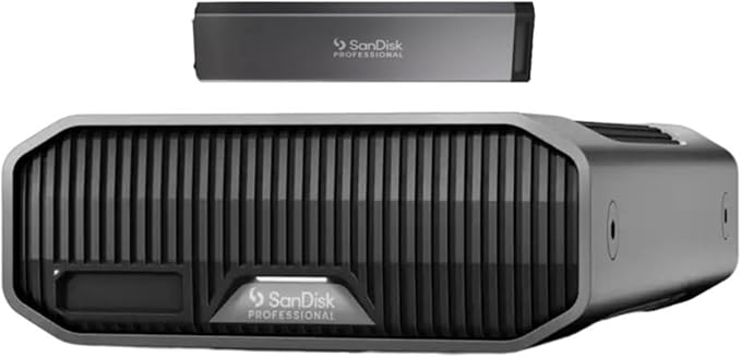 SanDisk Professional G-Drive Hard Drive with USB-C 10GBPS Interface (22TB) Bundle Pro-Blade SSD Mag (1TB) (2 Items)