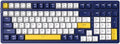 Wireless Mechanical Keyboard Triple Mode 2.4G/USB-C/BT Gaming Keyboards 100 Keys Ice-Blue Backlit Red Switch Keyboard | Rechargeable Mechanical Gaming Keyboards | Blue/White/Yellow