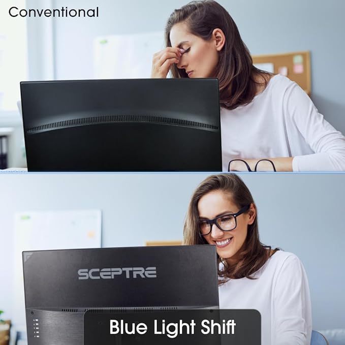 Sceptre New Curved 24.5-inch Gaming Monitor up to 240Hz 1080p R1500 1ms DisplayPort x2 HDMI x2 Blue Light Shift Build-in Speakers Machine Black 2025 (C255B-FWT240 Series)
